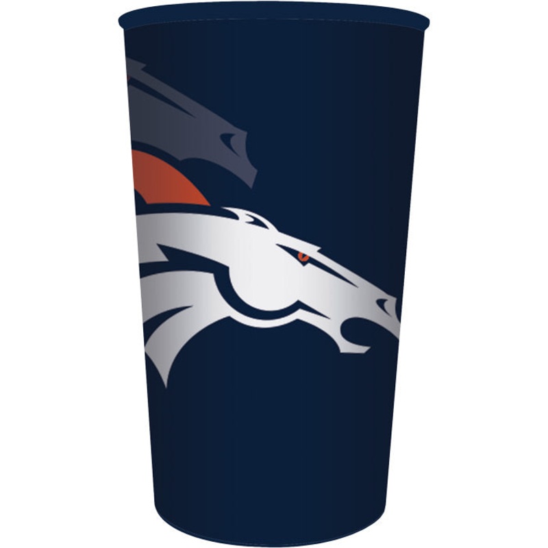 Bulk Pack of 4 Denver Broncos 22 Oz Plastic Cups