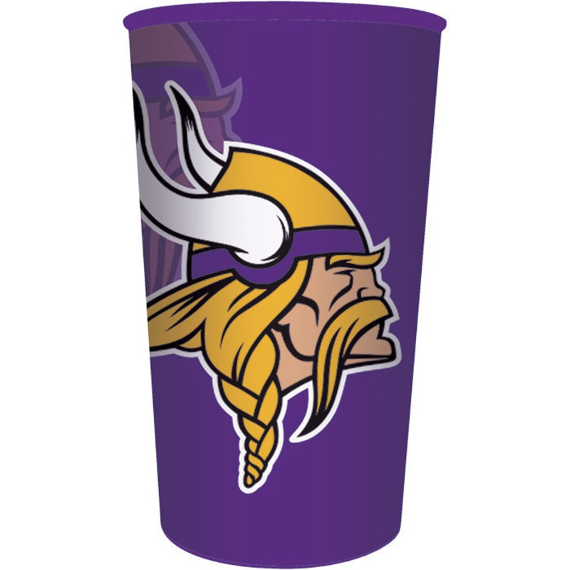Bulk Pack of 4 Minnesota Vikings 22 Oz Plastic Cups