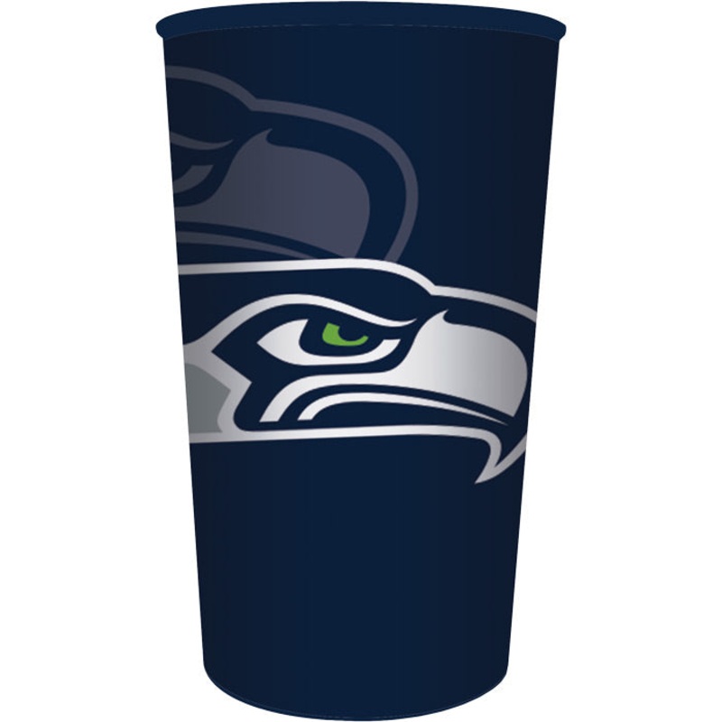 Bulk Pack of 4 Seattle Seahawks 22 Oz Plastic Cups