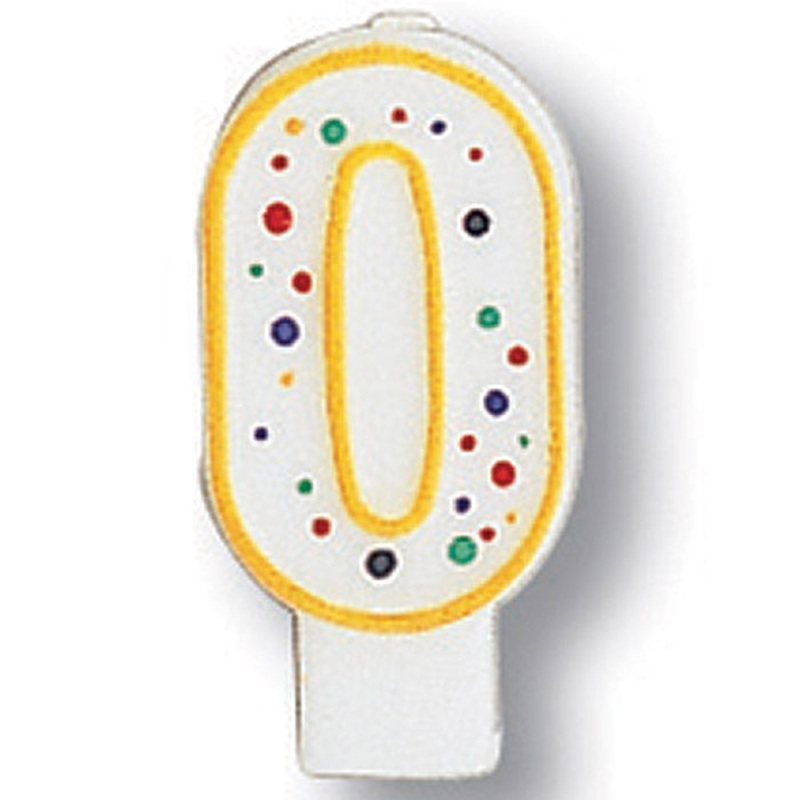 Bulk Pack of 5 Polka Dot #0 Candles