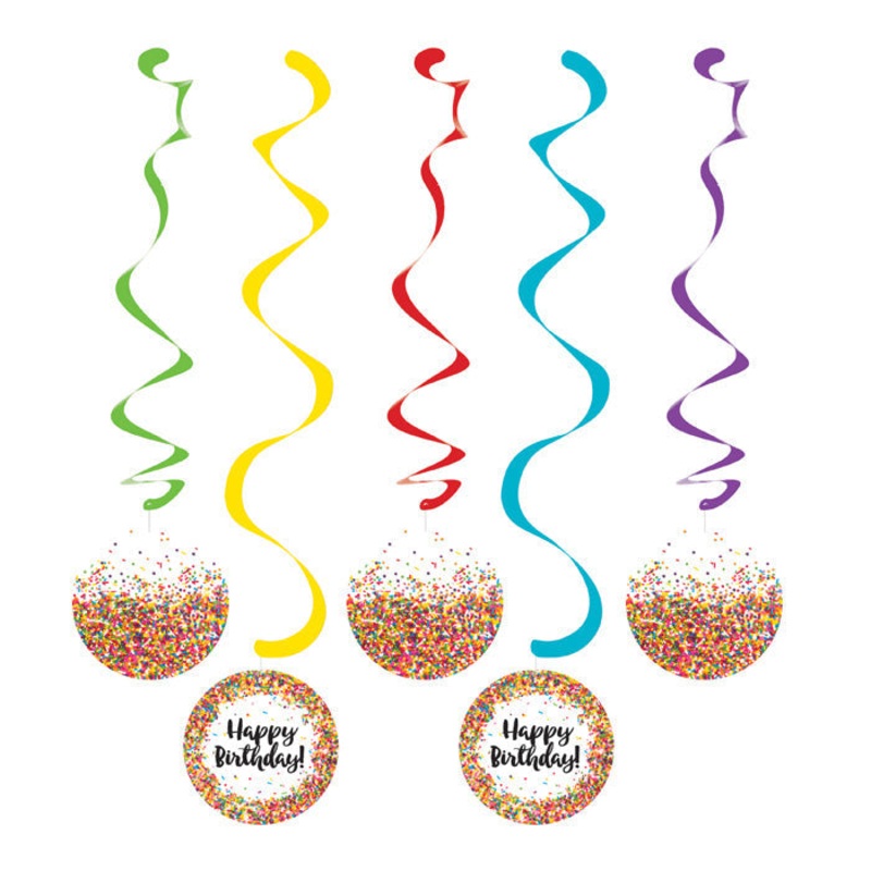 Bulk Pack of 10 Confetti Sprinkles Dizzy Danglers