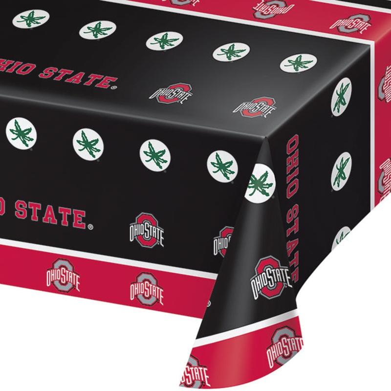 Bulk Pack of 2 Ohio State Buckeyes Plastic Table covers, 54"x108"