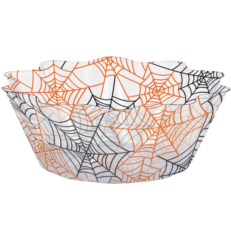 Bulk Pack of 2 Spiderwebs 8" Fluted Plastic Bowls