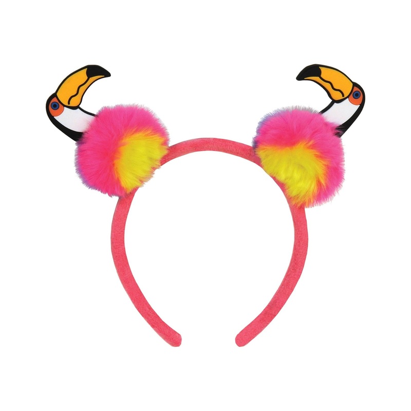 12 Pack Beistle Luau Party Toucan Pom-Pom Headband