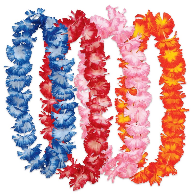 6 Pack Beistle Luau Party Hawaiian Floral Leis