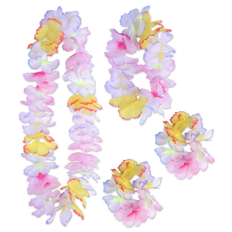 6 Pack Beistle Luau Party Paradise Floral Lei Set