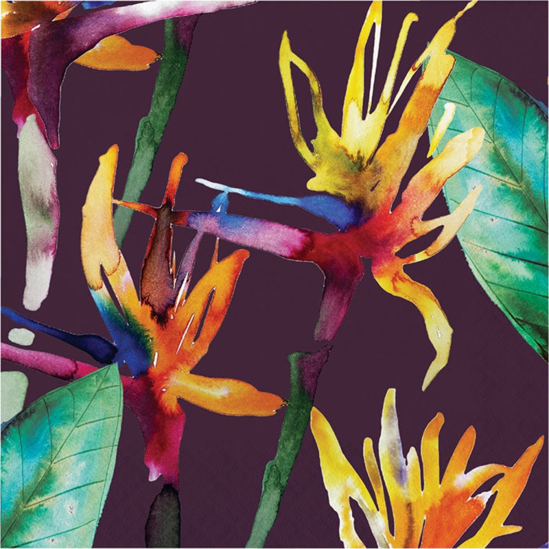 Bulk Pack of 32 Bold Tropics Luncheon Napkins, 3 Ply