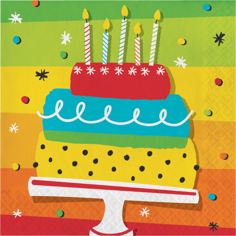 Bulk Pack of 32 Hoppin' Birthday Cake Napkins