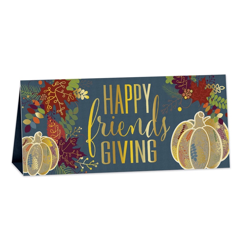12 Pack Beistle 3-D Foil Happy Friendsgiving Centerpiece