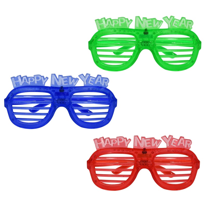 12 Pack Beistle Happy New Year LED Shutter Glasses