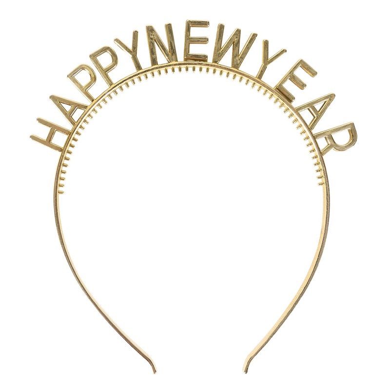 24 Pack Beistle Gold Happy New Year Headbands