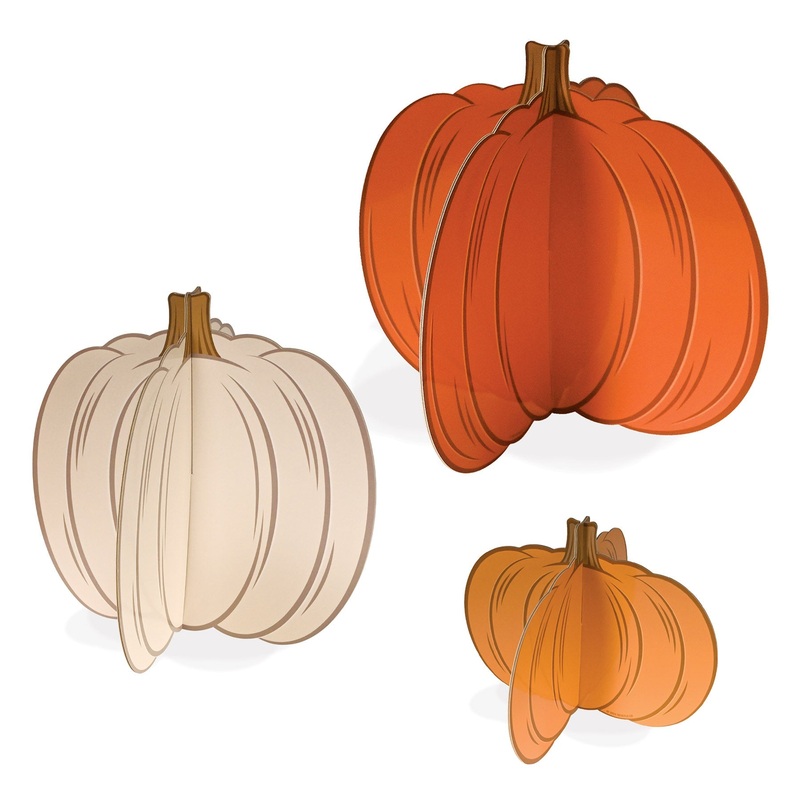 36 Pack Beistle 3-D Pumpkin Centerpieces