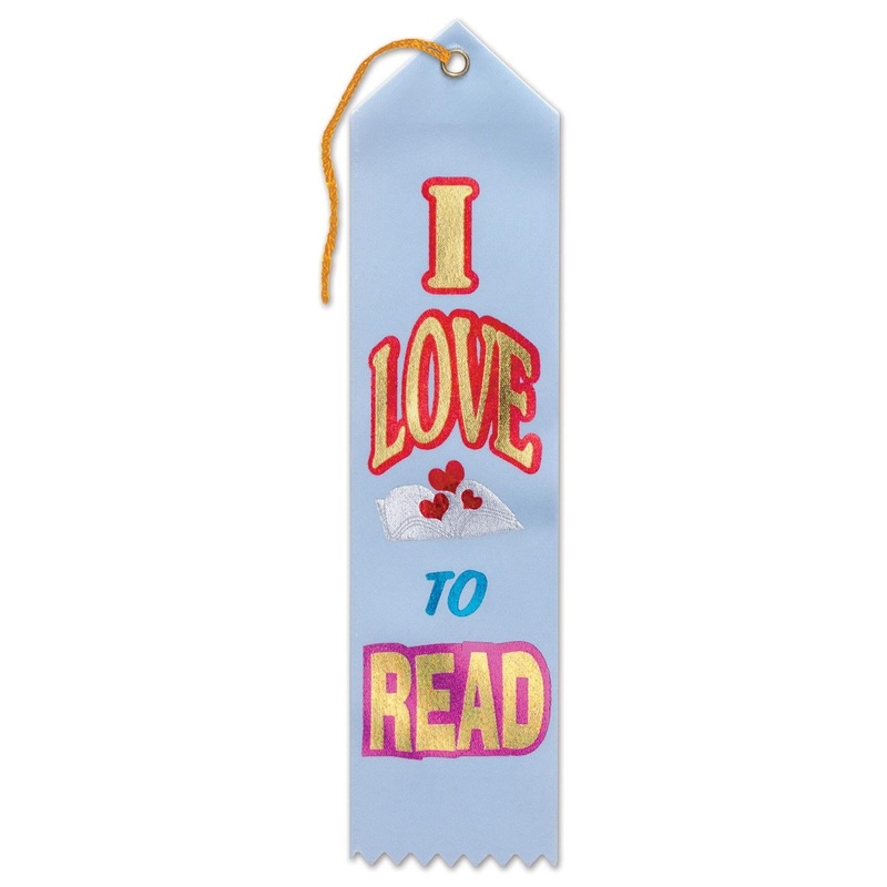 6 Pack Beistle I Love To Read Award Ribbon
