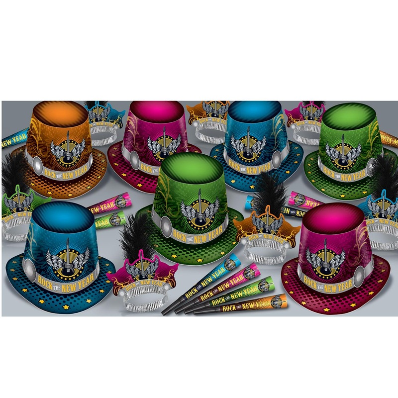 Beistle Rock The New Year New Year's Eve Party Kit for 50 People