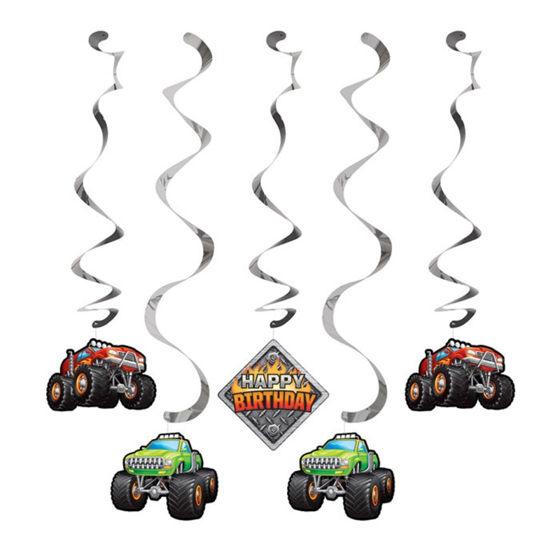 Bulk Pack of 10 Monster Truck Rally Dizzy Danglers