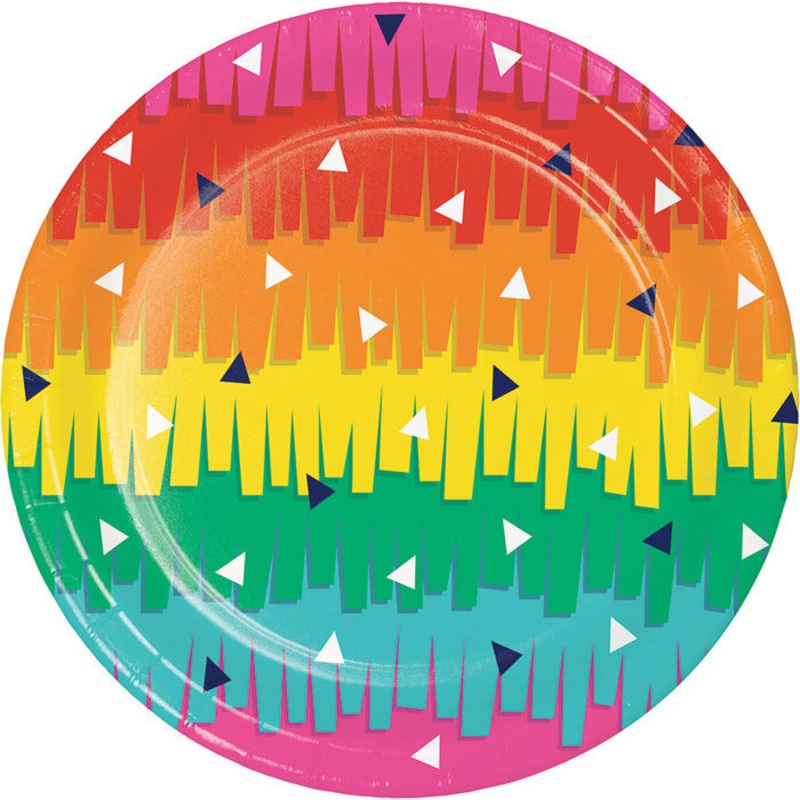 Bulk Pack of 24 Fiesta Fun Paper Dessert Plates