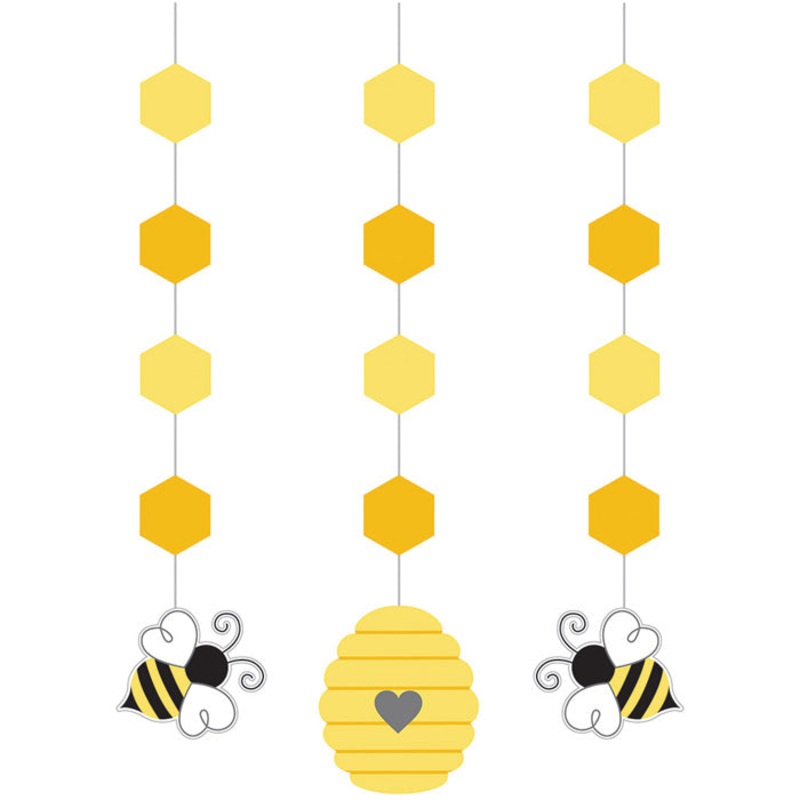Bulk Pack of 6 Bumblebee Baby Hanging Cutouts