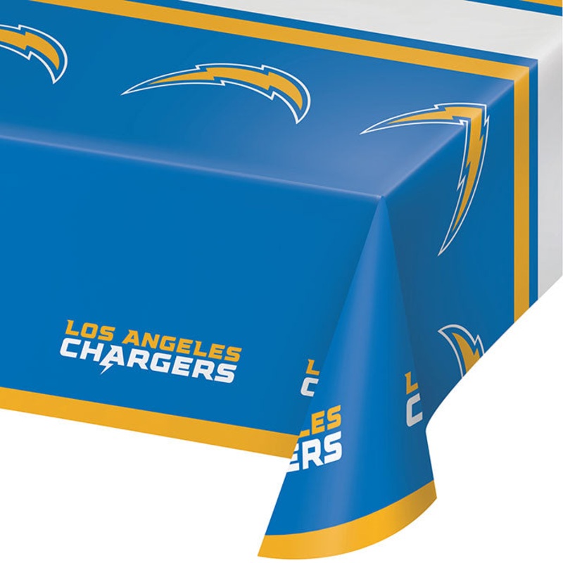 Bulk Pack of 2 Los Angeles Chargers Plastic Tablecovers, 54"x102"