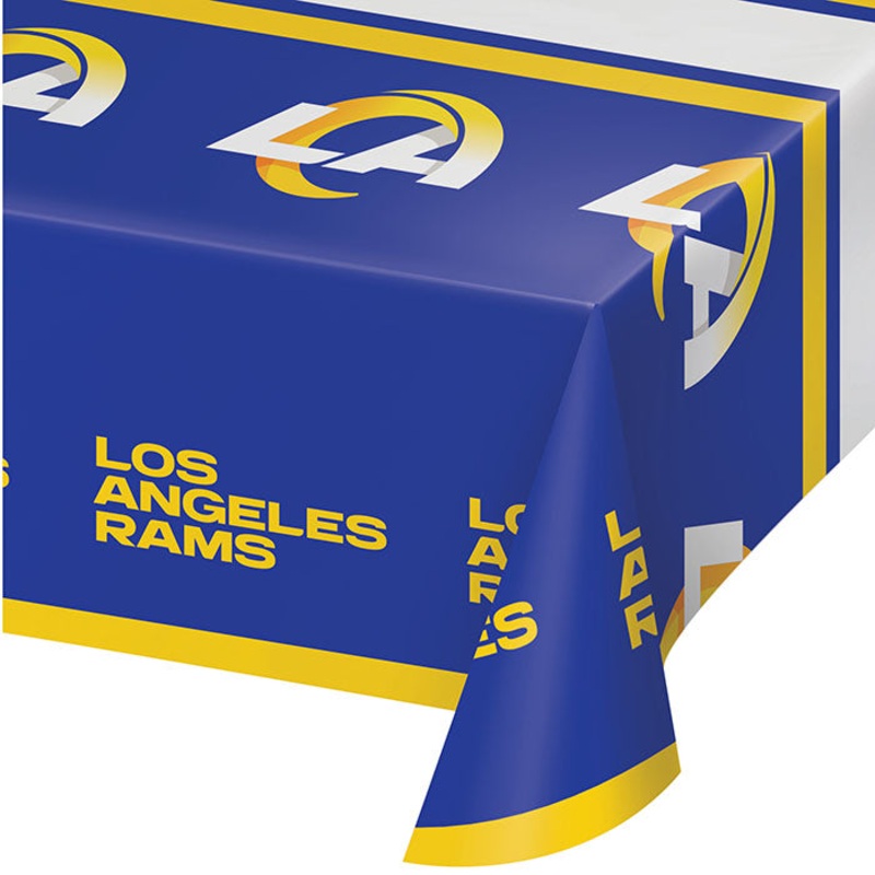 Bulk Pack of 2 Los Angeles Rams Plastic Tablecovers, 54"x102"