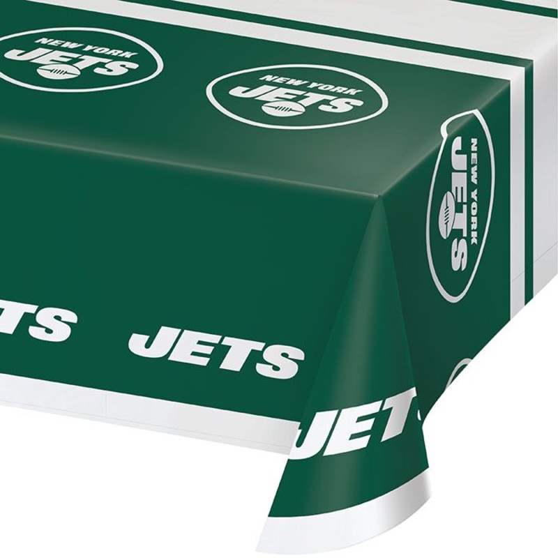 Bulk Pack of 2 New York Jets Plastic Tablecovers, 54"x102"