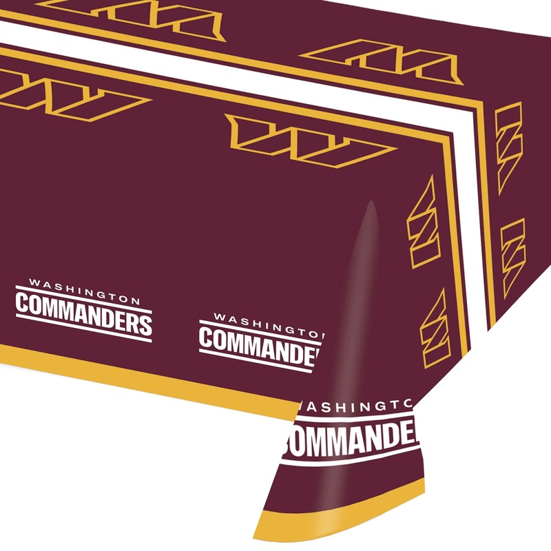 Bulk Pack of 2 Washington Commanders Plastic Tablecovers