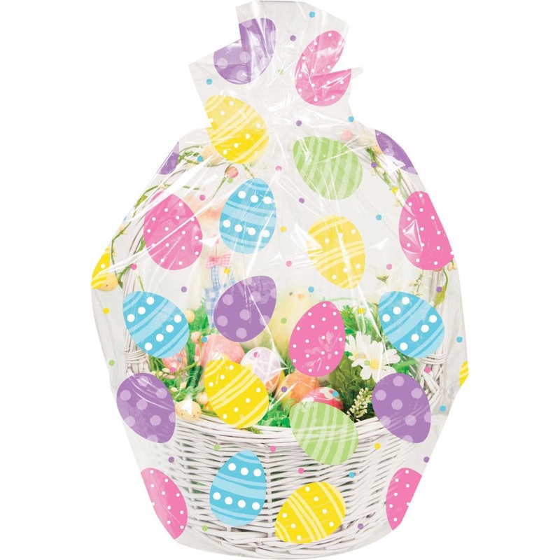 Bulk Pack of 3 Easter Eggs Cello Bag for Easter Baskets