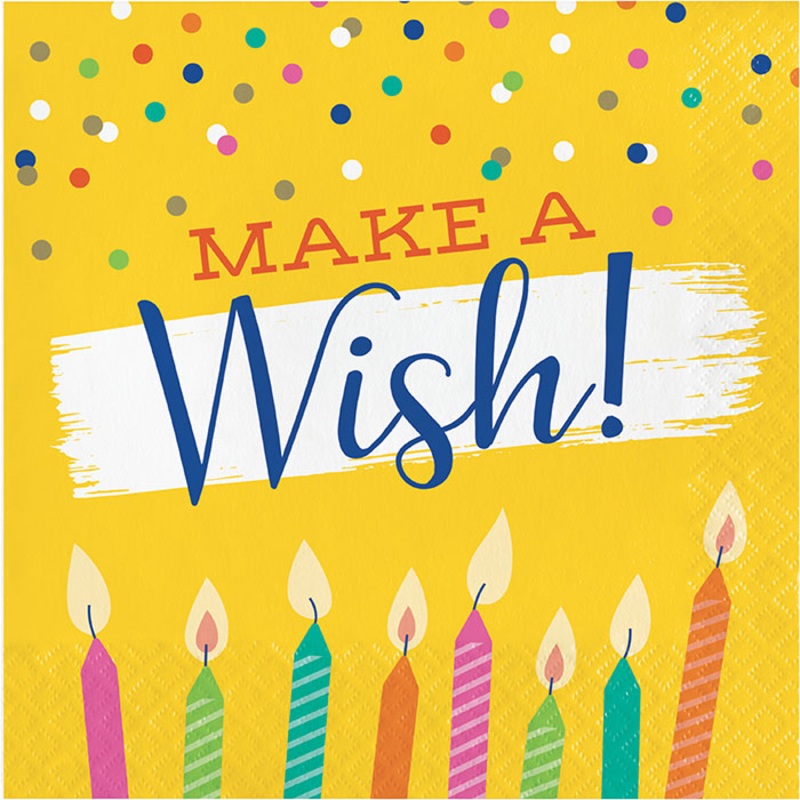 Bulk Pack of 32 Festive Cake Luncheon Napkins