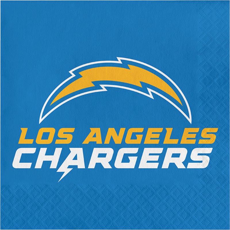 Bulk Pack of 32 Los Angeles Chargers Luncheon Napkins