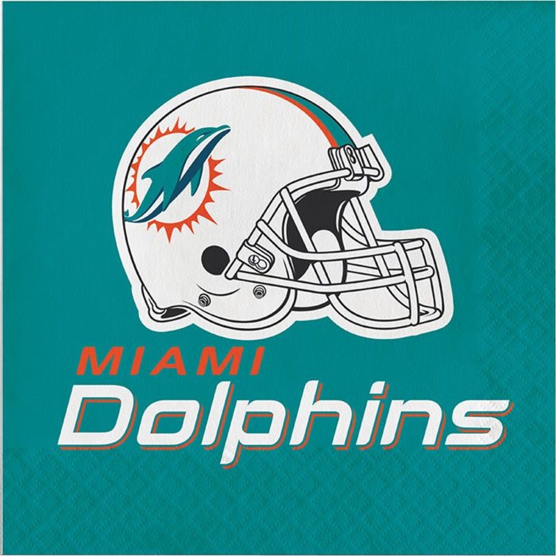 Bulk Pack of 32 Miami Dolphins Luncheon Napkins