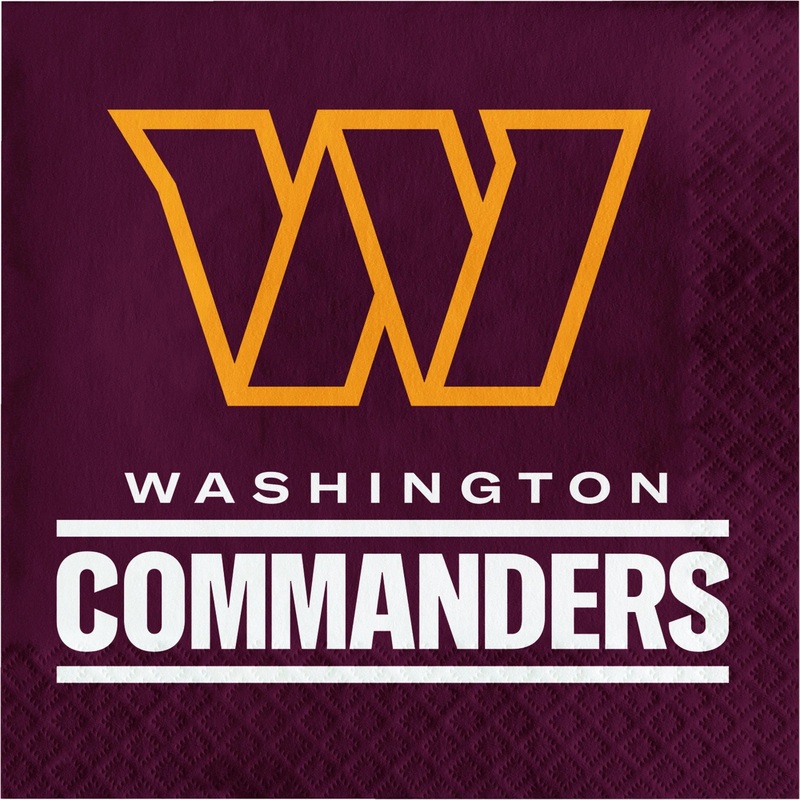 Bulk Pack of 32 Washington Commanders 2Ply Luncheon Napkins