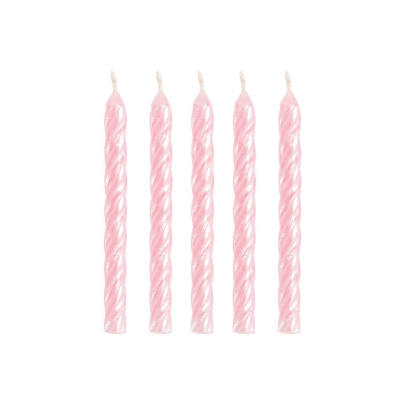 Bulk Pack of 48 Spiral Iridescent Candles