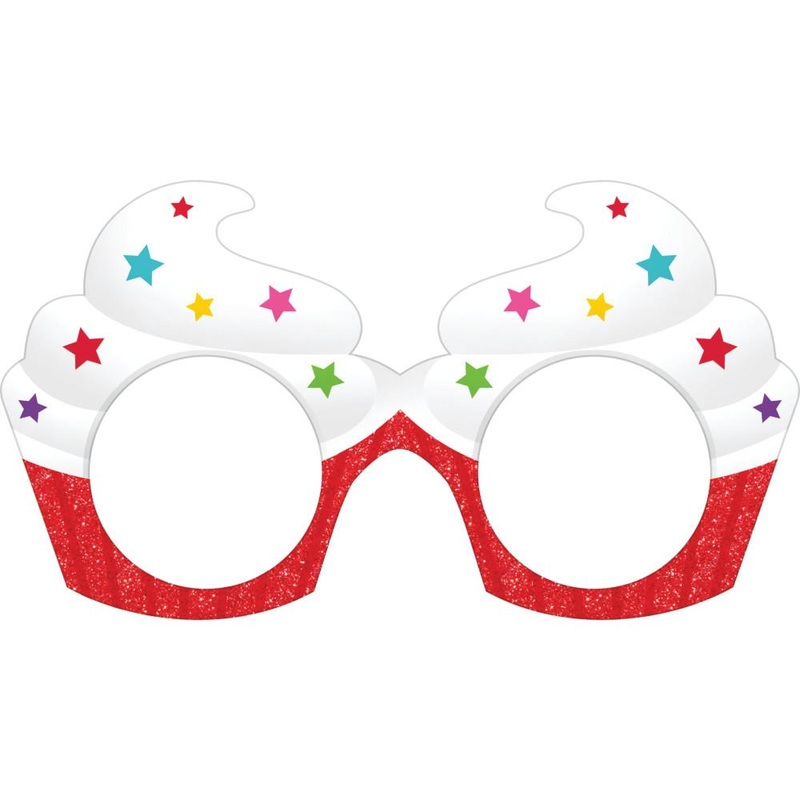 Bulk Pack of 2 Birthday Favor Glasses w/ Glitter