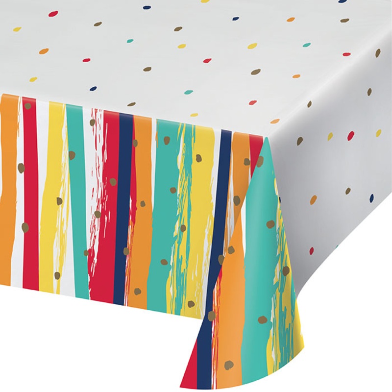Bulk Pack of 2 Birthday Stripes Paper Tablecovers
