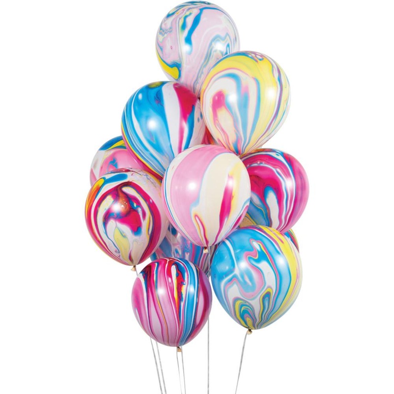 Bulk Pack of 24 Birthday Latex Balloons 12" Marble