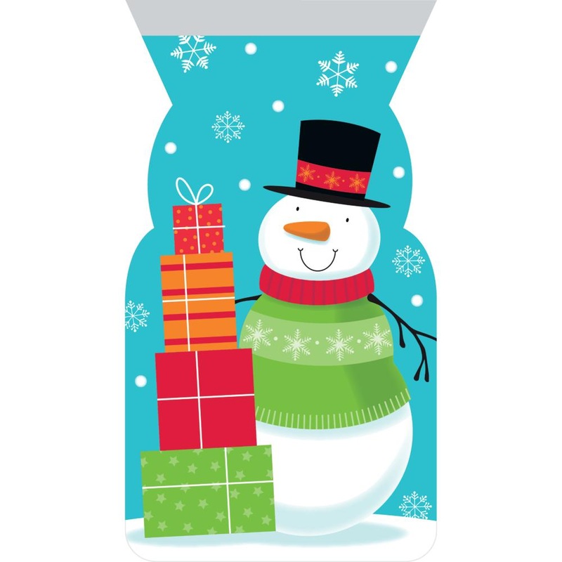 Bulk Pack of 24 Snowman Favor Bags w/Zipper
