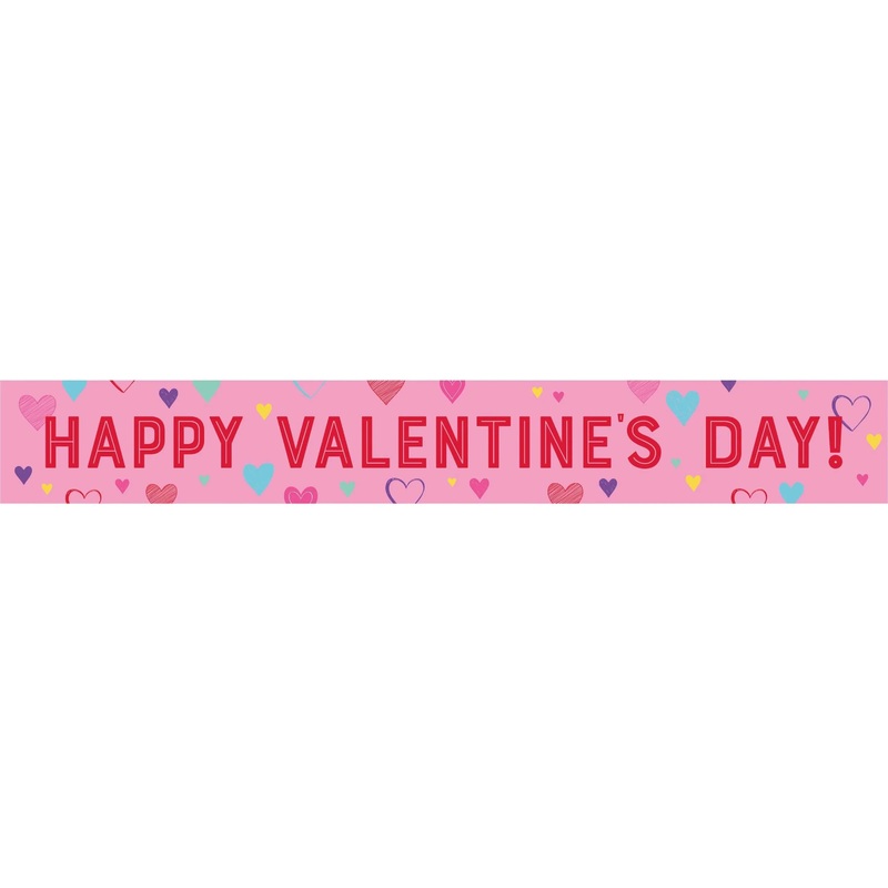 Bulk Pack of 3 Happy Valentine's Day 6ft Foil Banners