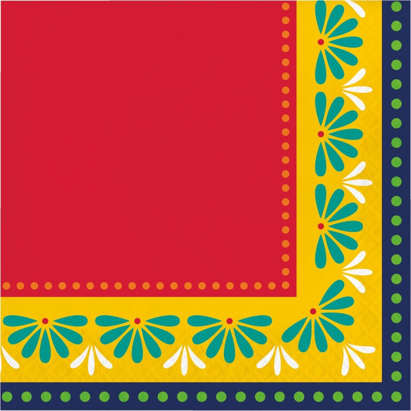 Bulk Pack of 32 Fiesta Pottery 2Ply Luncheon Napkins
