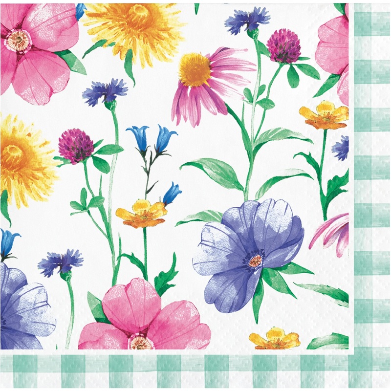 Bulk Pack of 48 Bunny & Blooms Beverage 2Ply Napkins