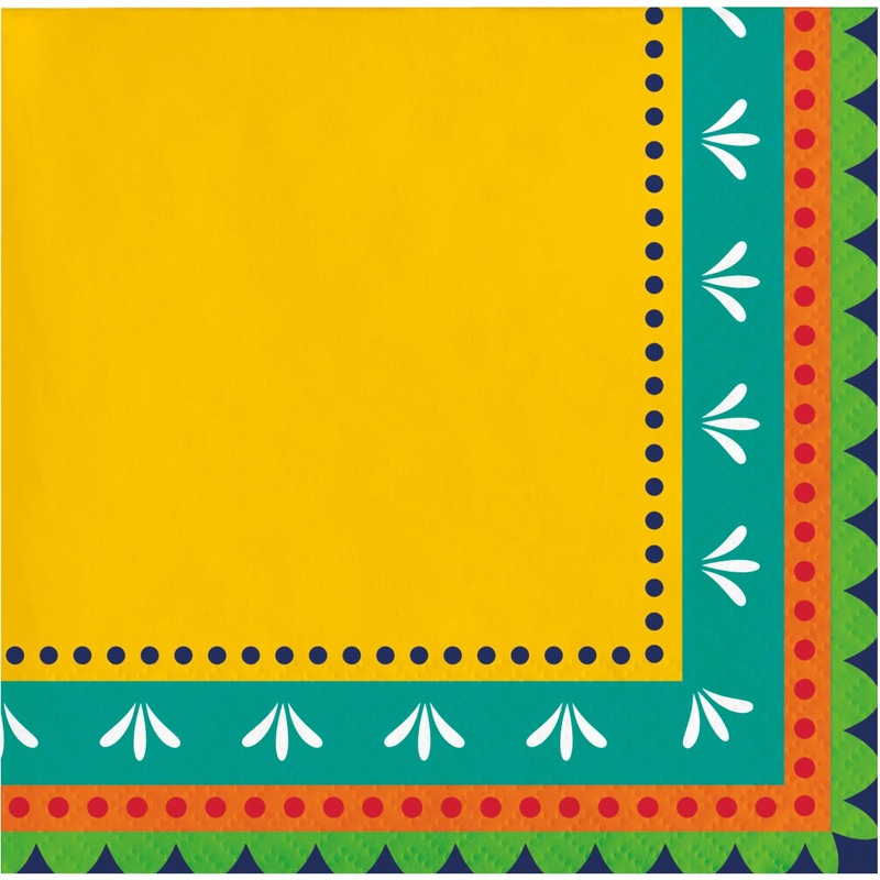 Bulk Pack of 48 Fiesta Pottery Beverage 2Ply Napkins