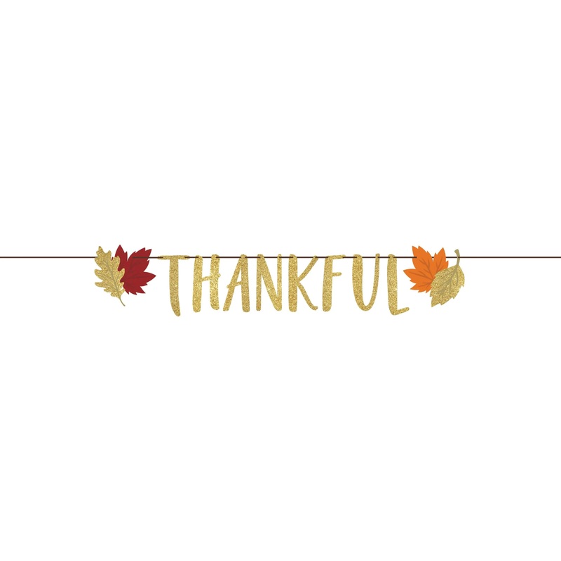 Bulk Pack of 2 Thankful Fall Ribbon Banners