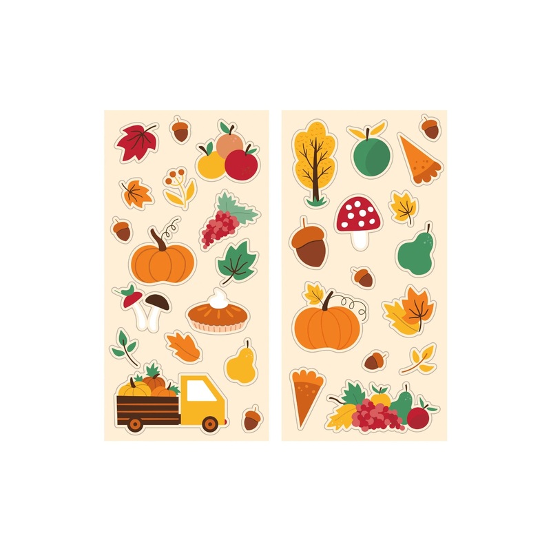 Bulk Pack of 24 Fall Stickers
