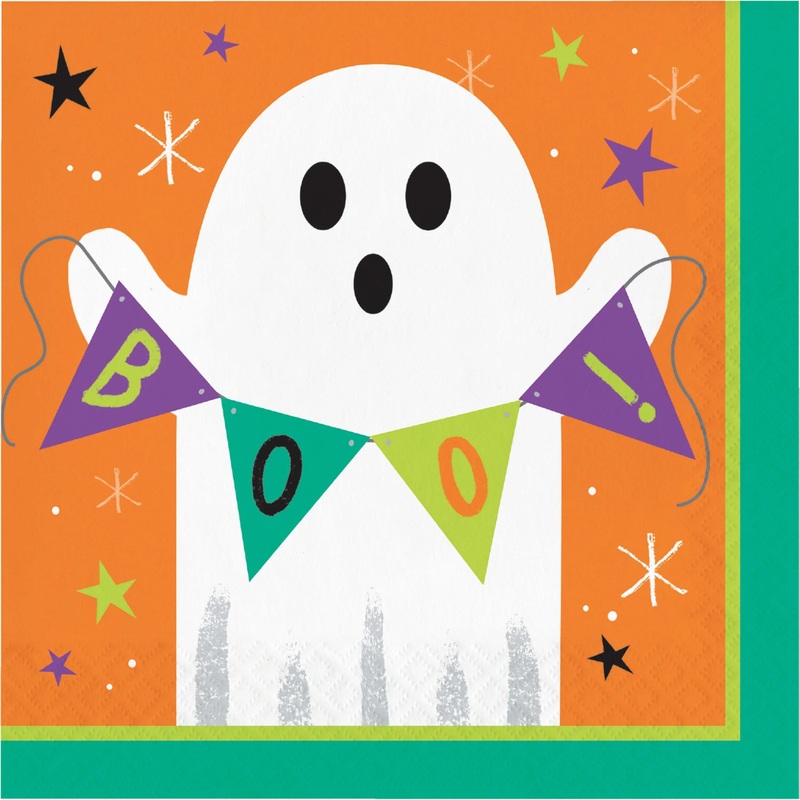 Bulk Pack of 32 Halloween Pals 2Ply Luncheon Napkins