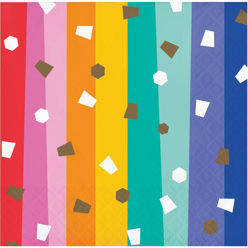 Bulk Pack of 48 Birthday Confetti Beverage 2Ply Napkins