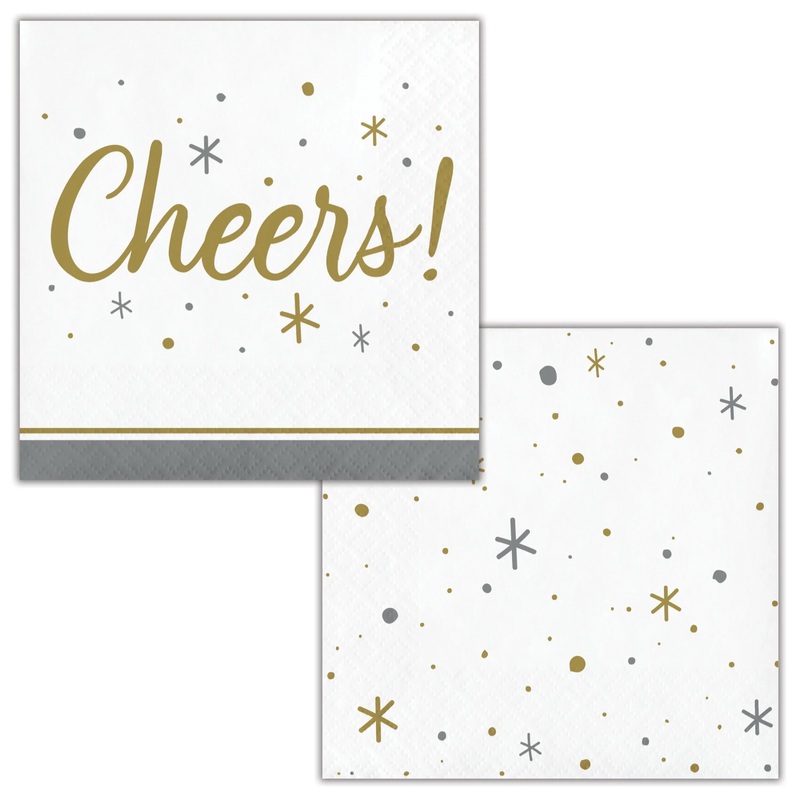 Bulk Pack of 48 Cheers 2ply Beverage Napkins