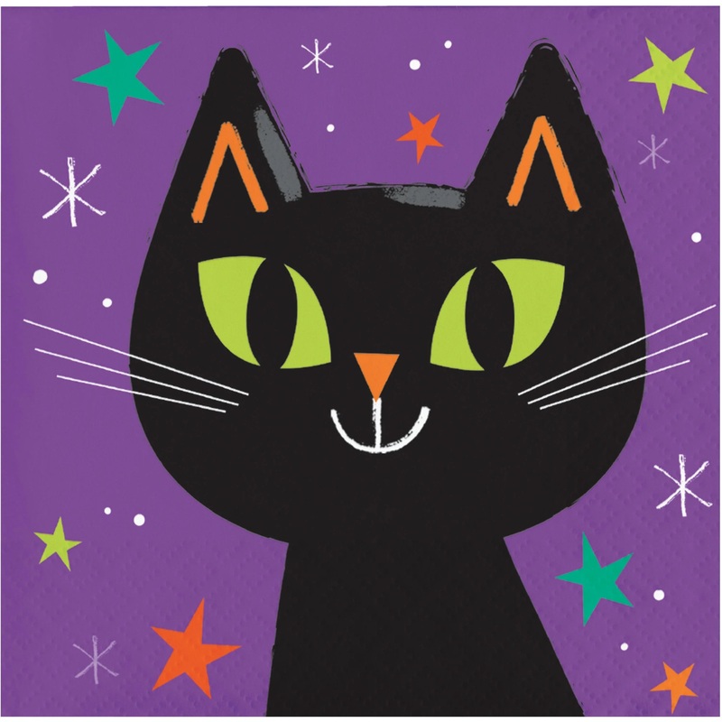Bulk Pack of 48 Halloween Pals Beverage 2Ply Napkins