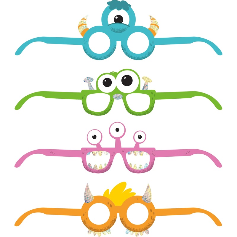 Bulk Pack of 8 Monsters Paper Glasses