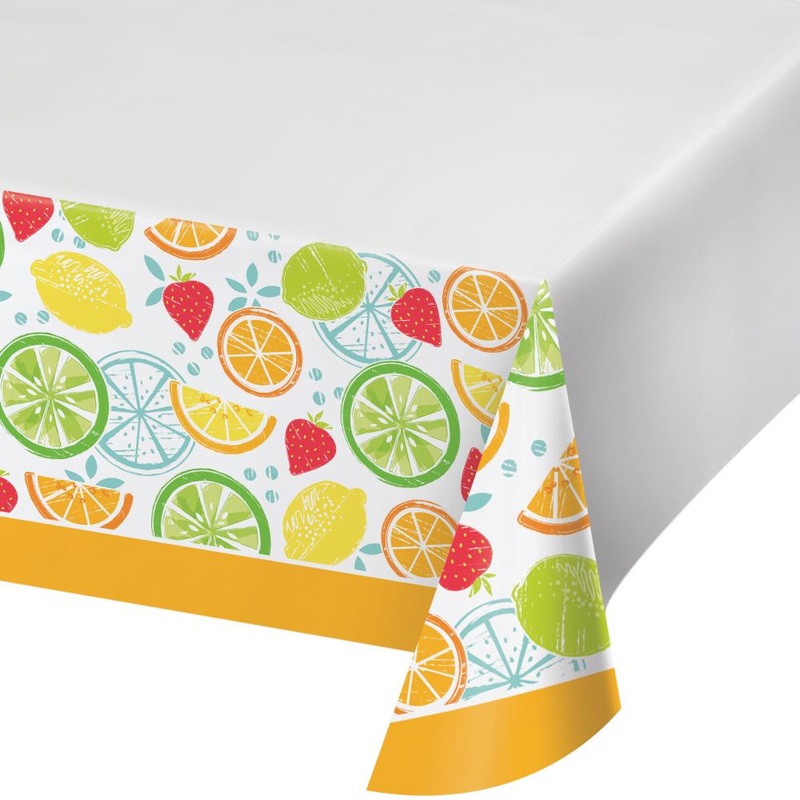 Bulk Pack of 2 Tutti Frutti Paper Tablecovers, 54"x102"