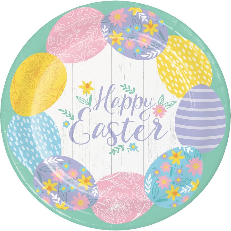 Bulk Pack of 24 Easter Elegance 6.75" Dessert Plates