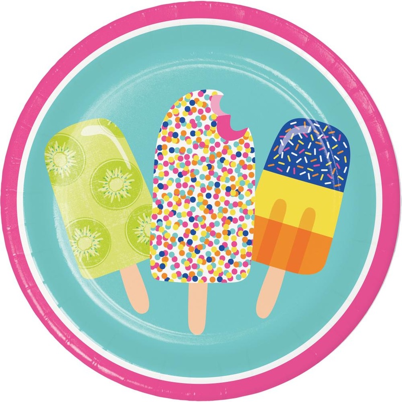 Bulk Pack of 24 Summer Sweets Paper 7" Dessert Plates