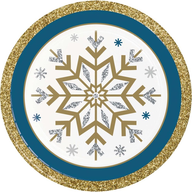 Bulk Pack of 24 Whimsical Winter Luncheon Plates